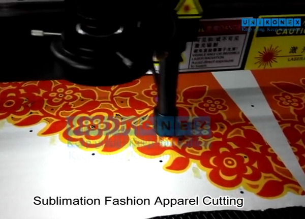 Printed fashion apparel laser cutting